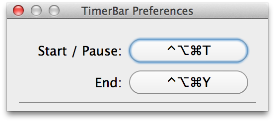 TimerBar Preferences